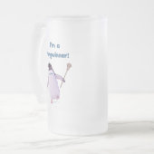 Lacrosse-Pinguin Mattglas Bierglas (Vorderseite Links)