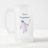 Lacrosse-Pinguin Mattglas Bierglas (Links)