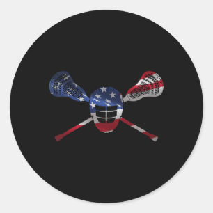 Lacrosse Player and Coach Relax Bro Lax Lover Runder Aufkleber