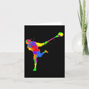 Lacrosse Player Boys Kinder Jugend Karte