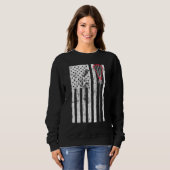 Lacrosse Player Coach Graphic USA Sweatshirt (Vorne ganz)