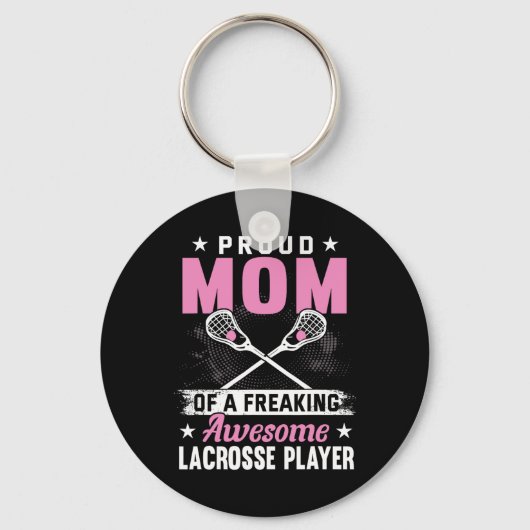 Lacrosse Player Coach Mama Mutter Schlüsselanhänger (Vorderseite)
