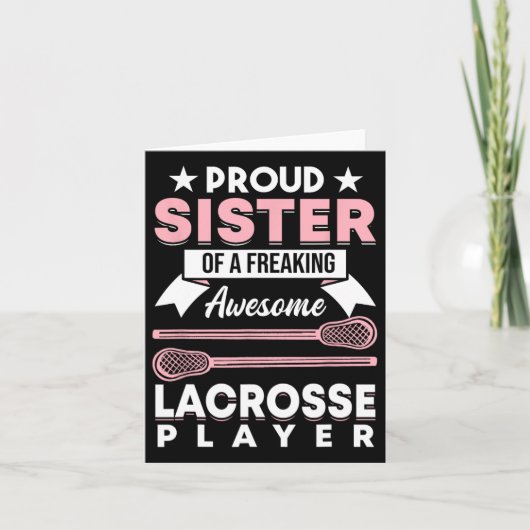 Lacrosse Player Coach Sister 1 Karte (Vorderseite)