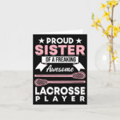 Lacrosse Player Coach Sister 1 Karte (Gelbe Blume)
