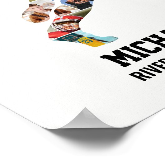 Lacrosse Player Custom Sports Photo Collage Poster (Ecke)