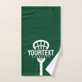 Lacrosse Player CUSTOM TEXT Team Mesh Sport Stick Badhandtuch Set (Handtuch)