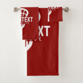 Lacrosse Player CUSTOM TEXT Team Mesh Sport Stick Badhandtuch Set (Insitu)