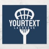Lacrosse Player CUSTOM TEXT Team Mesh Sport Stick Bierflaschenetikett (Einzelnes Label)