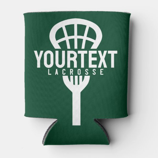 Lacrosse Player CUSTOM TEXT Team Mesh Sport Stick Dosenkühler (Vorderseite)