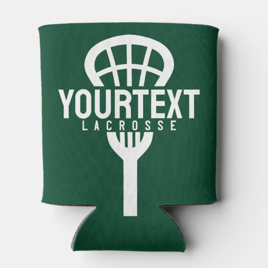 Lacrosse Player CUSTOM TEXT Team Mesh Sport Stick Dosenkühler (Rückseite)