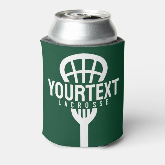 Lacrosse Player CUSTOM TEXT Team Mesh Sport Stick Dosenkühler (Kanne Rückseite)