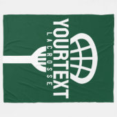 Lacrosse Player CUSTOM TEXT Team Mesh Sport Stick Fleecedecke (Vorderseite (Horizontal))