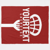 Lacrosse Player CUSTOM TEXT Team Mesh Sport Stick Fleecedecke (Vorderseite (Horizontal))