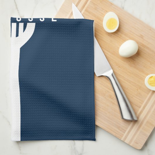 Lacrosse Player CUSTOM TEXT Team Mesh Sport Stick Geschirrtuch (Viertel Falte)