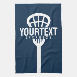 Lacrosse Player CUSTOM TEXT Team Mesh Sport Stick Geschirrtuch