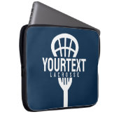 Lacrosse Player CUSTOM TEXT Team Mesh Sport Stick Laptopschutzhülle (Vorne Rechts)