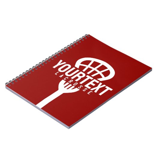 Lacrosse Player CUSTOM TEXT Team Mesh Sport Stick Notizblock (Linke Seite)