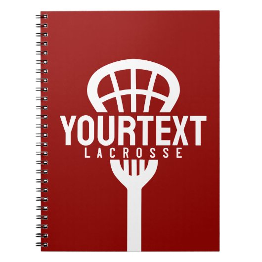 Lacrosse Player CUSTOM TEXT Team Mesh Sport Stick Notizblock (Vorderseite)
