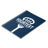 Lacrosse Player CUSTOM TEXT Team Mesh Sport Stick Notizblock (Linke Seite)