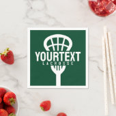 Lacrosse Player CUSTOM TEXT Team Mesh Sport Stick Serviette (Beispiel)