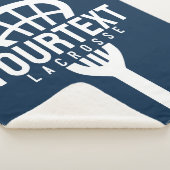 Lacrosse Player CUSTOM TEXT Team Mesh Sport Stick Sherpadecke (3/4)