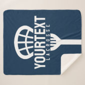 Lacrosse Player CUSTOM TEXT Team Mesh Sport Stick Sherpadecke (Vorderseite (Horizontal))