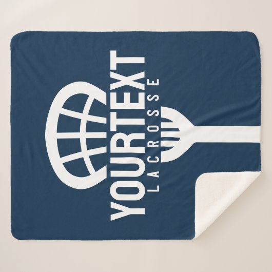 Lacrosse Player CUSTOM TEXT Team Mesh Sport Stick Sherpadecke (Vorderseite (Horizontal))