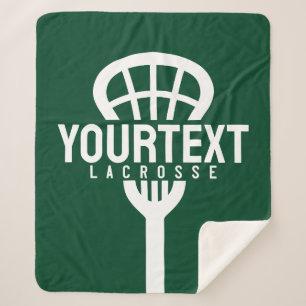 Lacrosse Player CUSTOM TEXT Team Mesh Sport Stick Sherpadecke