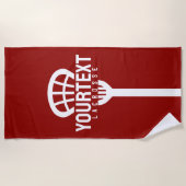 Lacrosse Player CUSTOM TEXT Team Mesh Sport Stick Strandtuch (Vorderseite)