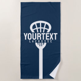 Lacrosse Player CUSTOM TEXT Team Mesh Sport Stick Strandtuch