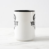 Lacrosse Player CUSTOM TEXT Team Mesh Sport Stick Zweifarbige Tasse (Mittel)