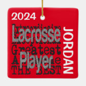 Lacrosse Player Extraordinaire CUSTOM Keramikornament (Rückseite)