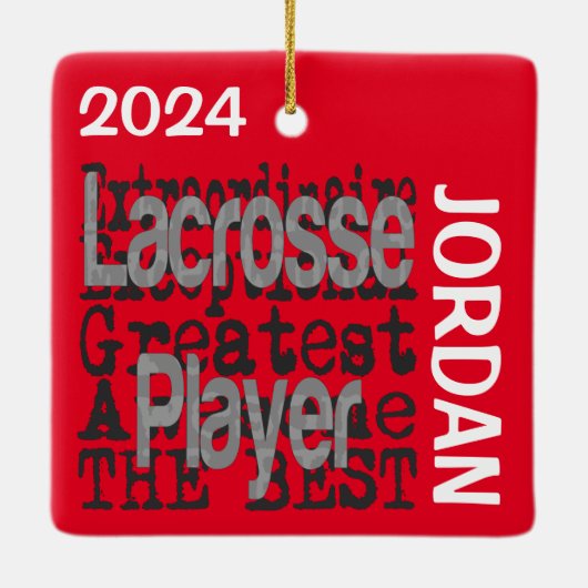 Lacrosse Player Extraordinaire CUSTOM Keramikornament (Rückseite)