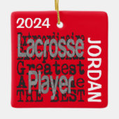 Lacrosse Player Extraordinaire CUSTOM Keramikornament (Vorderseite)