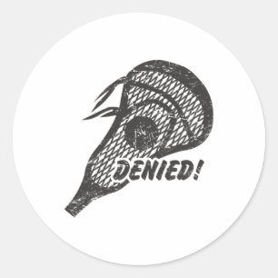 Lacrosse Player - Feld- und Feldübersicht Runder Aufkleber
