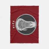 Lacrosse Player Fleece Blanket (Vorderseite)