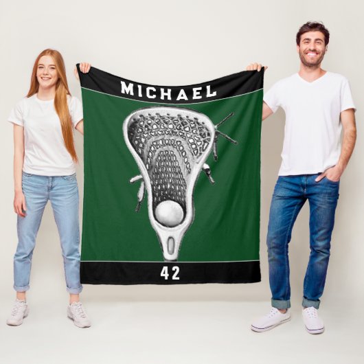 Lacrosse Player Fleecedecke (Beispiel)