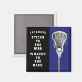 Lacrosse Player Funny Magnet (Vorderseite/Rückseite)