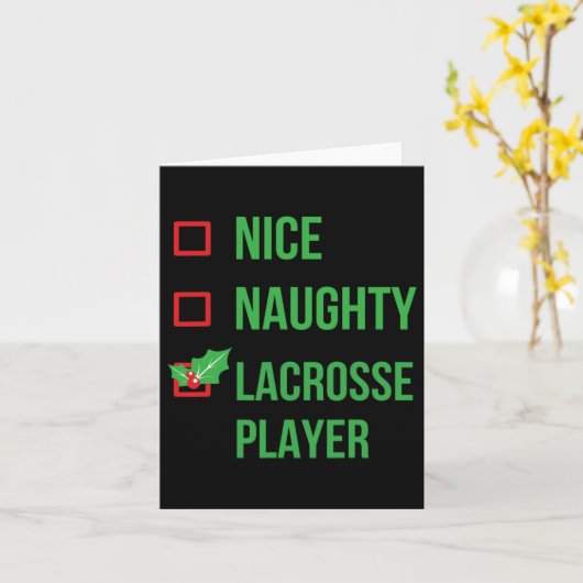 Lacrosse Player Funny Pajama Weihnachtsgeschenk Karte (Gelbe Blume)