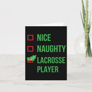 Lacrosse Player Funny Pajama Weihnachtsgeschenk Karte