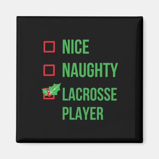 Lacrosse Player Funny Pajama Weihnachtsgeschenk Magnet (Vorne)