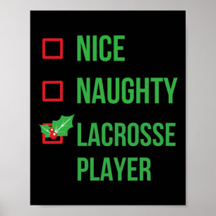 Lacrosse Player Funny Pajama Weihnachtsgeschenk Poster