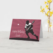 Lacrosse Player für Lacrosse-Trainer Geburtstag Karte (Gelbe Blume)