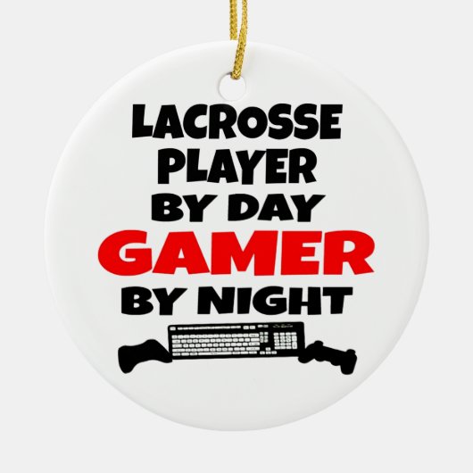 Lacrosse Player Gamer Keramikornament (Vorne)