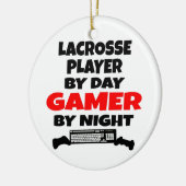 Lacrosse Player Gamer Keramikornament (Links)
