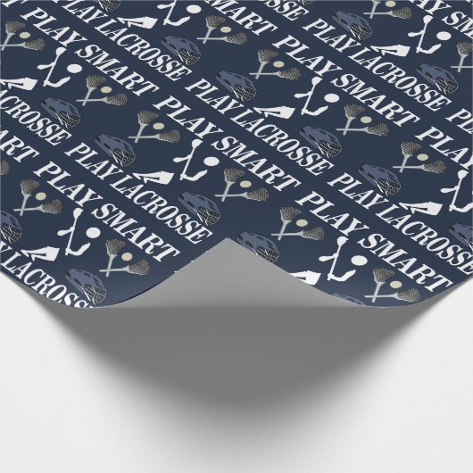 Lacrosse Player Geburtstag Geschenkpapier (Ecke)