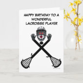 Lacrosse Player Geburtstag Karte (Gelbe Blume)