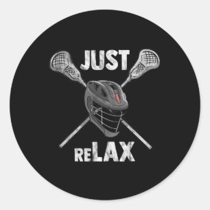 Lacrosse Player Geschenke für Männer laxen Tor Goa Runder Aufkleber