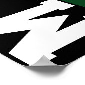 Lacrosse Player Green Poster (Ecke)