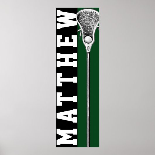 Lacrosse Player Green Poster (Vorne)